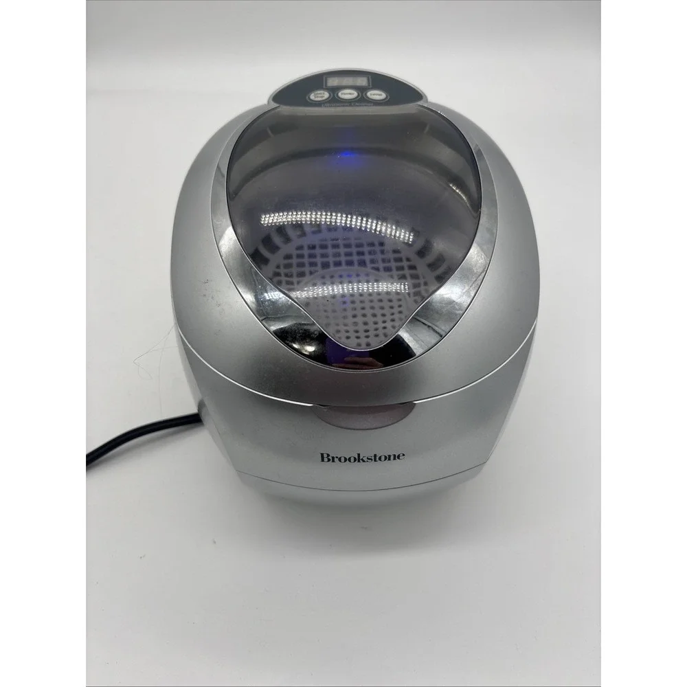 Brookstone Ultrasonic Jewelry DVD Cleaner Eyeglass Watches More Cleaner CD-7830A